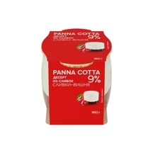 Десерт Коломенский Panna cotta сливки и вишня 9% 160 г