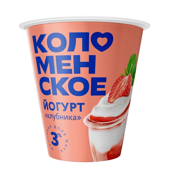 Йогурт Коломенский Клубника 3% 300 г